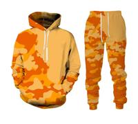 Tuta Uomo Eleganti Comodi Completo,Felpe con Cappuccio e Pantaloni Autunnale Trend Active Hip Hop Felpa Training Homewear per Completi Running Slim Fit 2 Pezzi