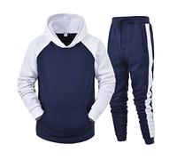 Tuta Uomo Eleganti Comodi Completo,Palestra Completa due Pezzi Felpa con Cappuccio e Pantaloni a Maniche Lunghe Completi Sportivi da Autunno Inverno Completo Y2K Hip Hop Streetwear