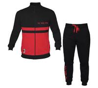 Tuta Uomo Felpata Da Casa A.C. Milan Prodotto Ufficiale Felpa Con Zip Con Logo