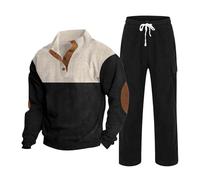 Tuta Uomo Invernale Offerta Leggera Felpa Senza Cappuccio Con Zip E Pantaloni Completi Due Pezzi Set Di Abbigliamento Sportivo Invernale Comode Complete Casa Tuta Ginnastica Firmate Training Outwear