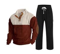 Tuta Uomo Invernale Offerta Leggera Felpa Senza Cappuccio Con Zip E Pantaloni Completi Due Pezzi Set Di Abbigliamento Sportivo Invernale Comode Complete Casa Tuta Ginnastica Firmate Training Outwear
