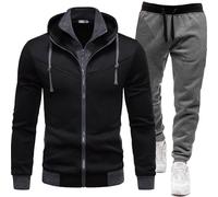 Tuta Uomo Tuta Sportiva Da Uomo 2 Pezzi Giacca Felpa Con Cappuccio A Maniche Lunghe E Pantaloni Da Jogging Suit Felpata Tuta Da Ginnastica Uomo Invernale Tuta Abbigliamento Sportiva Tuta Completa