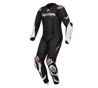 Ixon Vortex 3 Tuta in pelle da moto in 1 pezzo, nero-bianco, taglia S