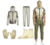 Tuta Zanzara Esterno Abbigliamento Pesca Unisex Cappuccio in Tuta Repellente per Zanzare Set Giacca Morso a Prova di Insetti per Protezione Esterna