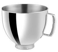 Tutamaz Ciotola in acciaio inox per Kitchen Aid 4,5-5 Quart frullatore, ciotola per mixer Kitchenaid argento pezzi di ricambio per mixer da pavimento, ciotola in acciaio inox con manico di ricambio
