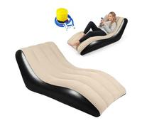 Tutamaz Divano Gonfiabile, Poltrona Gonfiabile, Divano ad Aria Impermeabile Gonfiabile, Poltrona, Divano e Divano con Superficie Floccata per Soggiorno, Divano Gonfiabile All'aperto Campeggio