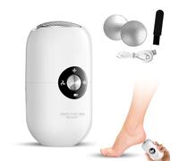 Tutamaz Rimozione calli elettrico con 2 testine abrasive in acciaio inox, dispositivo ricaricabile per la cura dei piedi con display a LED, 3 velocità, batteria per la protezione dei calli e della