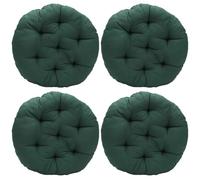 Tutamaz - Set di 4 cuscini per sedie, rotondi, comodi, 40x40x3cm, cuscino da terra rotondo, cuscino per sedia per interni ed esterni per sala da pranzo, soggiorno, studio (verde bosco)