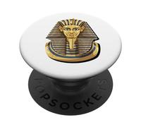 Tutankhamon en Mask Faraone King Storia egiziana PopSockets PopGrip Adesivo