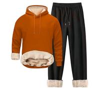 Tute da Ginnastica Uomo Due Pezzi,Fitness Leggera Casual Completo Felpe e Pantaloni Della Tuta Larghi Y2K Baggy Moda Vintage Felpa con Cappuccio Hip Hop Streetwear