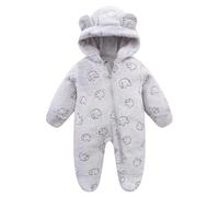 Tute da Neve Neonato 2025 Infant-And-Toddler-Bodysuit Bambino Inverno Tuta con Cappuccio Denso Tutina in Pile Footed Pagliaccetto Invernale Bambina per Toddler One Piece Jumpsuit