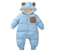Tute da Neve Neonato 2025 Tuta con Pelliccia Bambini Pagliaccetto Cappuccio Invernale Addensare Caldo Flanella Fleece Footed Jumpsuit Pram in Pile per Bambino e ragazzi ragazze