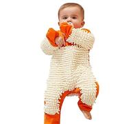 Tute da Neve Neonato Tuta con Pelliccia Cappuccio, Addensare Caldo Pigiama Sci Invernale Bambina per Fleece Footed Jumpsuit Pram Toddler One Piece