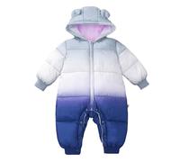 Tute da Neve Neonato Tuta con Pelliccia Invernale in Flanella Playsuit Cappuccio Vestitini per Neonati Maschi Fleece Footed Jumpsuit Pram Toddler One Piece