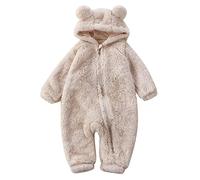 Tute da Neve Neonato Tutine Pagliaccetto Invernale Bambini con Cappuccio Snowsuit Romper Tuta Bambina per Cappotto Footed Anteriore Giacca Piedi