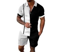 Tute da uomo 2 pz camicie e pantaloncini set abiti eleganti stampa estiva maglietta e pantaloncini outfit un leggero traspirante Athleisure abbigliamento sportivo spiaggia abbigliamento all'aperto
