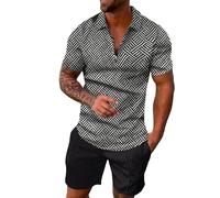 Tute da uomo 2 pz camicie e pantaloncini set abiti eleganti stampa estiva maglietta e pantaloncini outfit un leggero traspirante Athleisure abbigliamento sportivo spiaggia abbigliamento all'aperto