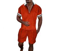 Tute da uomo 2 pz camicie e pantaloncini set abiti eleganti stampa estiva maglietta e pantaloncini outfit un leggero traspirante Athleisure abbigliamento sportivo spiaggia abbigliamento all'aperto
