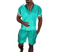 Tute da uomo 2 pz camicie e pantaloncini set abiti eleganti stampa estiva maglietta e pantaloncini outfit un leggero traspirante Athleisure abbigliamento sportivo spiaggia abbigliamento all'aperto
