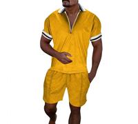 Tute da uomo 2 pz camicie e pantaloncini set abiti eleganti stampa estiva maglietta e pantaloncini outfit un leggero traspirante Athleisure abbigliamento sportivo spiaggia abbigliamento all'aperto