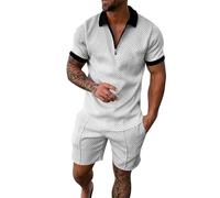Tute da uomo 2 pz camicie e pantaloncini set abiti eleganti stampa estiva maglietta e pantaloncini outfit un leggero traspirante Athleisure abbigliamento sportivo spiaggia abbigliamento all'aperto