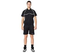 Tute da uomo Pantaloncini Estivi e Camicie Set Fitness Outdoor Plus Set Estate Tempo Libero Due Dimensioni Uomo Sport Running Tute Spiaggia Abbigliamento Outdoor, Nero , L