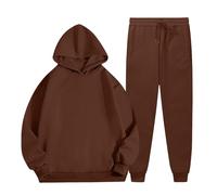 Tute Donna Completo 2 Pezzi Traspirante Casual Felpa Con Cappuccio E Pantaloni Jogging Sportiva Comode Tute Da Ginnastica Fitness Jogging Completi Tute Tinta Unita Invernale Palestra Set Completo