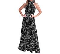 Tute Donna Eleganti Da Cerimonia Jumpsuit Tutina Lunghe a Gamba Larga Pantaloni Abito Lungo Elegante Senza Maniche Jumpsuit Estivo Tasche Capestro Per Matrimonio, Damigella D'onore, Feste, Pantaloni