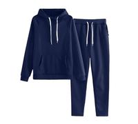 Tute Donna Sportiva Elegante 2 Pezzi Completo Fitness Felpa con Cappuccio e Pantalone Ginnastica Completi Cotone da Donna Training Tracksuit Sportive Hoodie a Maniche Lunghe Palestra Invernale