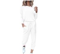 Tute Donna Sportive Invernale Comode Pullover Felpa Senza Cappuccio E Jogging Pantaloni Completi 2 Pezzi Set Coordinati Abbigliamento Curvy Taglie Forti Tuta Da Casa Complete Fitness Sportivo Palestra