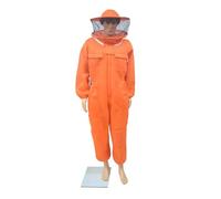 Tute protettive for apicoltura in tessuto di cotone 3D Air for tutto il corpo, attrezzatura for apicoltori(Round Hat Orange,XL)