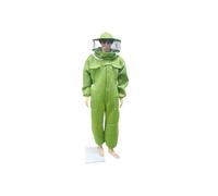 Tute protettive for apicoltura in tessuto di cotone 3D Air for tutto il corpo, attrezzatura for apicoltori(Round Hat Green,3XL)