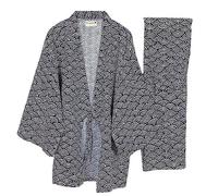 Tute Stile Giapponese da Uomo Tute Pigiama Kimono Nero Taglia m