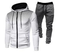 Tute Uomo Complete Invernale Felpa con Cappuccio E Pantalone Due Pezzi Suit Tracksuit Leggero Invernale Tuta Sportiva Tuta Tute Uomo Invernali