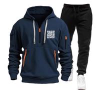 Tute Uomo,Felpa con Cappuccio Sportiva da Strada con Cerniera e Tasca con Motivo QR Code da Uomo Autunno e Inverno