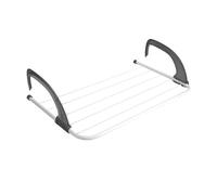 Tutee Stendino per balcone Stendibiancheria Da Balcone ,Metallo/Resina ,Stendino Da Termosifone Pieghevole Risparmiare Spazio Robusto Gancio Per Appendere Stendino Piccolo Stendino (grigio, 73cm)