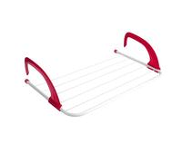 Tutee Stendino per balcone Stendibiancheria Da Balcone ,Metallo/Resina ,Stendino Da Termosifone Pieghevole Risparmiare Spazio Robusto Gancio Per Appendere Stendino Piccolo Stendino (rosso, 73cm)