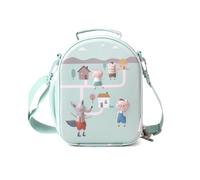 Tutete Borsa termica per bambini 3D, borsa termica per gustare, leggera, resistente e facile da trasportare, con tasca laterale e manico regolabile, ideale per scuola e uscite | Three Little Pigs