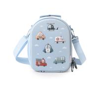 Tutete Borsa termica per bambini 3D, borsa termica per gustare, leggera, resistente e facile da trasportare, con tasca laterale e manico regolabile, ideale per scuola e uscite | City Cars