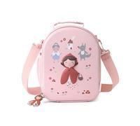 Tutete Borsa termica per bambini 3D, borsa termica per gustare, leggera, resistente e facile da trasportare, con tasca laterale e manico regolabile, ideale per scuola e uscite, Little Red