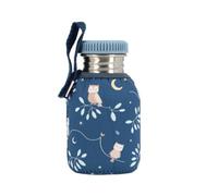 Tutete Bottiglia in acciaio inox da 350 ml con custodia in neoprene isolata, riutilizzabile, riciclabile e senza BPA, chiusura ermetica a vite, per bambini dai 6 anni | Magical Forest