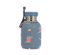 Tutete Bottiglia in acciaio inox da 350 ml con custodia in neoprene isolata, riutilizzabile, riciclabile e senza BPA, chiusura ermetica a vite, per bambini dai 6 anni | Croc