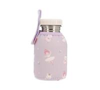 Tutete Bottiglia in acciaio inox da 350 ml con custodia in neoprene isolata, riutilizzabile, riciclabile e priva di BPA, chiusura ermetica a vite, per bambini dai 6 anni, balletto