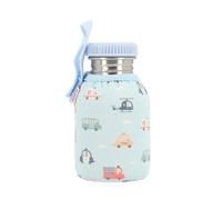 Tutete Bottiglia in acciaio inox da 350 ml con custodia in neoprene isolata, riutilizzabile, riciclabile e senza BPA, chiusura ermetica a vite, per bambini dai 6 anni | City Cars