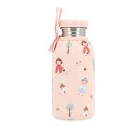 Tutete Bottiglia in acciaio inox da 500 ml con custodia in neoprene isolata, riutilizzabile, riciclabile e senza BPA, chiusura ermetica a vite, per bambini dai 6 anni, Little Red