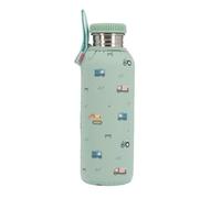 Tutete Bottiglia in acciaio inox da 750 ml con custodia in neoprene isolata, riutilizzabile, riciclabile e senza BPA, chiusura ermetica a vite, per bambini dai 6 anni | Trucks