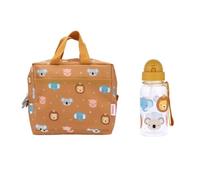 Tutete Cofanetto pasto essenziale per bambini | Pack borsa termica con bottiglia di Tritan 500 ml | leggero, pratico e privo di BPA | ideale scuola, asilo e uscite | Animal Friends
