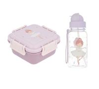 Tutete Cofanetto pasto giornaliero per bambini | Scatola Bento 780 ml e borraccia Tritan 500 ml | Senza BPA, pratico e leggero, ideale per scuola, asilo e uscite | Balletto