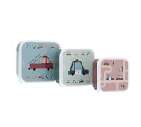 Tutete Set 3 Portapranzo Bambini | Lunch Box 500 ML, 350 ML, 300 ML | Adatte al Microonde, Lavabili in Lavastoviglie, Senza BPA | Ideali per Asilo, Scuola e Uscite | Vintage Cars