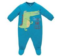 Tutina aperta davanti jersey (1 mese, Blu)